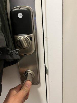 The door is not opening, it stuck