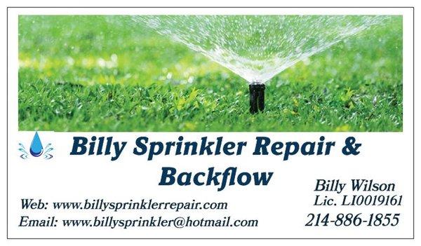 Billy Sprinkler Repair