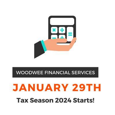 Tax season starts January 29th 2024