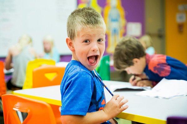 Children learning in classroom.