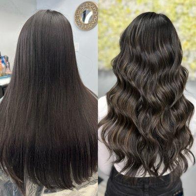 Before & After 
Low maintenance balayage