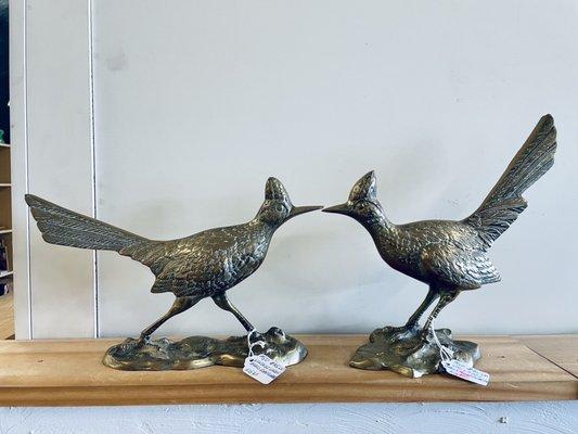 Pair of AWESOME brass roadrunners - one was on sale and one wasn't (in the same booth) - kind of odd!