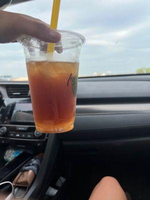 mango black tea with lychee jelly