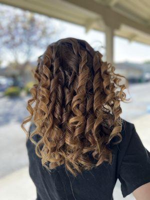 Mountains of curls from Classy Salon