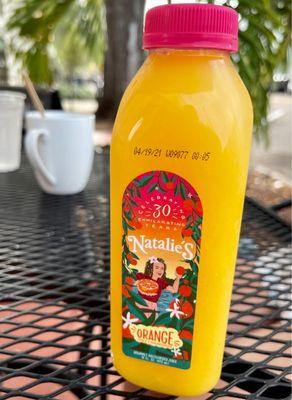 Natalie's Orange Juice.