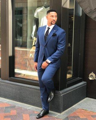 Custom suit for Troy's engagement photos