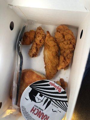 This was supposedly my 4 "tenders"