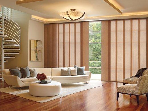 Skyline® Gliding Window Panels in the Living Room