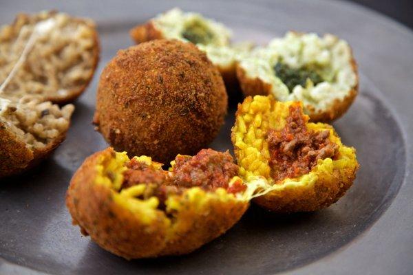 SWEET SAUSAGE & BEEF RISOTTO BALLS by diRiso