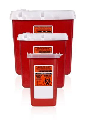 We sell sharps containers of all sizes for  personalized sharps management.