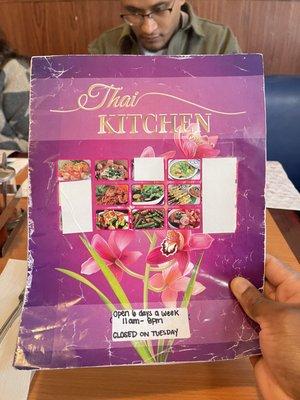 I knew the food was going to be good when I saw this tattered menu.