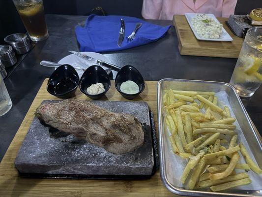 My steak and fries. The largest steak on the menu.