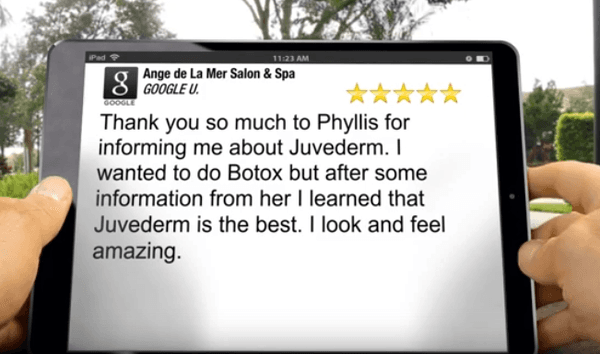 Another 5 Star Review for Ange de La Mer Salon & Spa