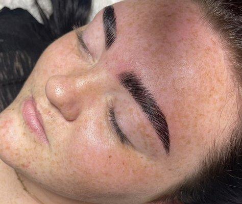 Brow lamination and tint