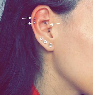 Daith & Helix (2x) final result!