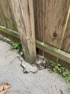 private apt patio littered with cigarette butts upon move in.... Did they charge the last tenants a cleaning fee and not clean it?