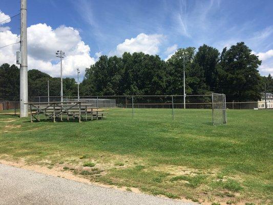 Bleachers and field