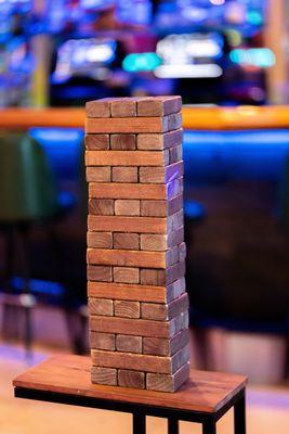 Stack up the fun! Come join us for a game of Jenga at St. Pats Irish Pub in Deefield Beach!