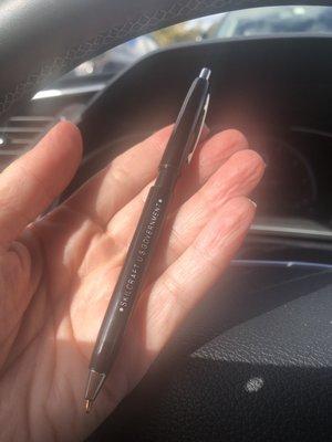 A pen found by another dealership unassociated with Sheehy Honda.  This was found in my AC.