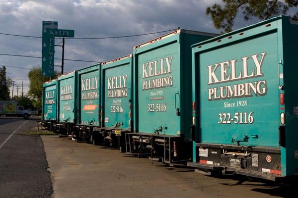 The Kelly Plumbing trucks!  Look for them all over the Monroe and West Monroe area!