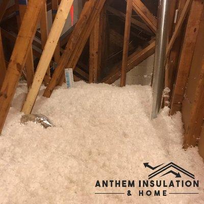 Loose fill blown in fiberglass insulation upgrade - insulation contractor in woodstock - Anthem Insulation & Home