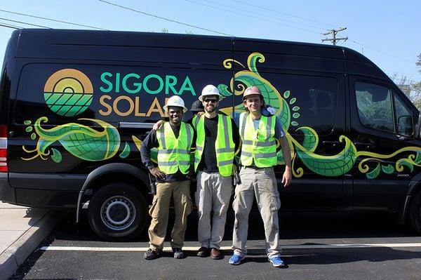 JP, Jeff, and Andy while working on installing the CFA Institute's solar PV array!