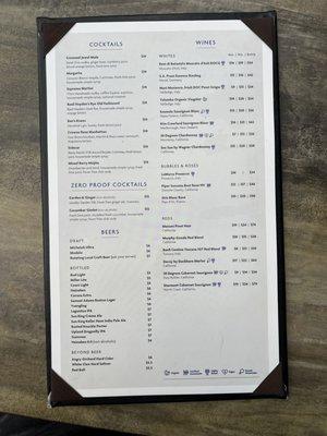 Drink Menu