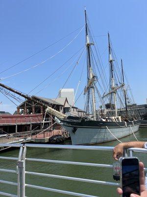 Elisa ship view from top deck of tour boat