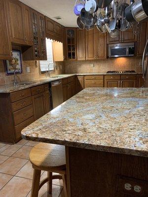 Beautiful new granite countertop