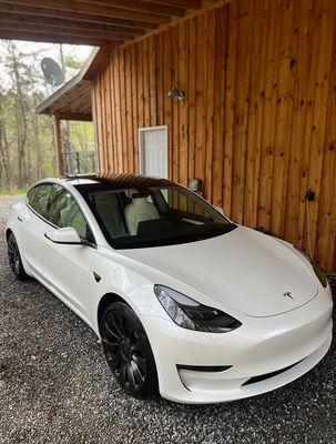 2021 Tesla Exterior car wash detail