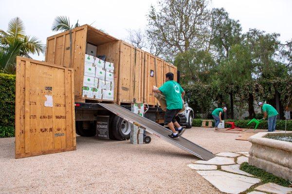 Loading our units at a residential move