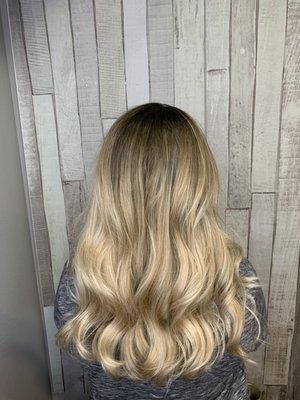 Blonde ombré-After