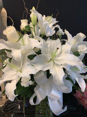 White Casablanca lilies, the very best!