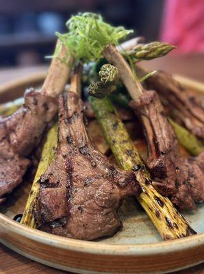 Grilled rack of lamb