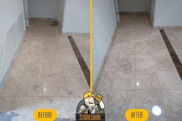 Natural Stone Marble Travertine Granite Concrete Floor Countertop Clean Honing Grind Polish Seal Resurface Refinish Restoration and repair