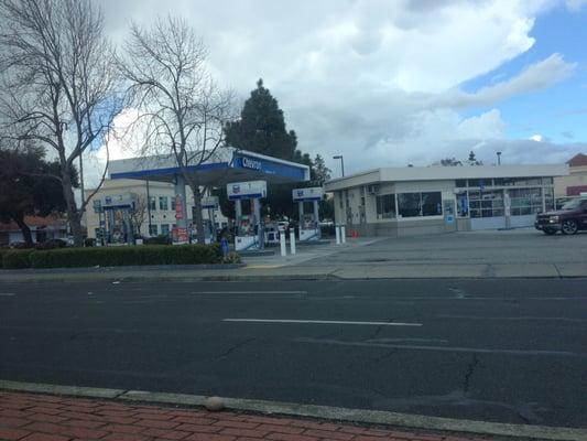 Chevron Gas Station Store Front, Mountain View, CA.