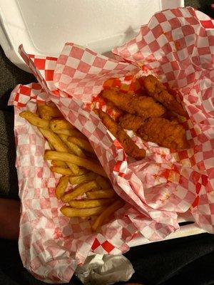 Buffalo Chicken Strips and Fries