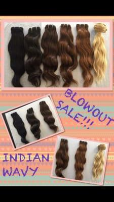 We are having our 4th of July Blow Out Sale.
 10 inch 12 inch, 14 inch.  4 colors avalible.  
 Free shipping on more than 3 pieces of hair