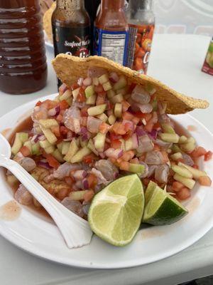 Tostada de Ceviche de Camarón