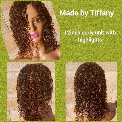 12 inch curly wig.