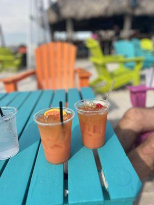 A couple of rum drinks--Tiki Tai & Tiki Rum Runner