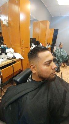 Bald fade comb over