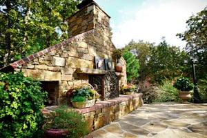 outdoor fireplace