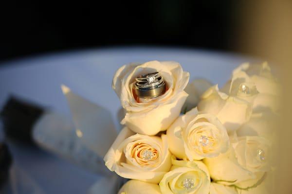 My bridal bouquet close up with the bling. Simply gorgeous!