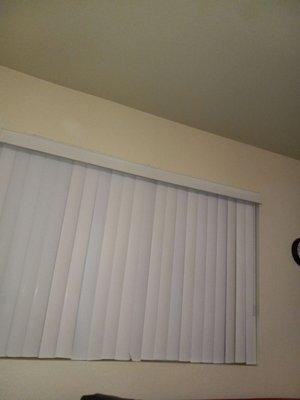 Blinds! Uneven, don't close all the way. See the uneveness