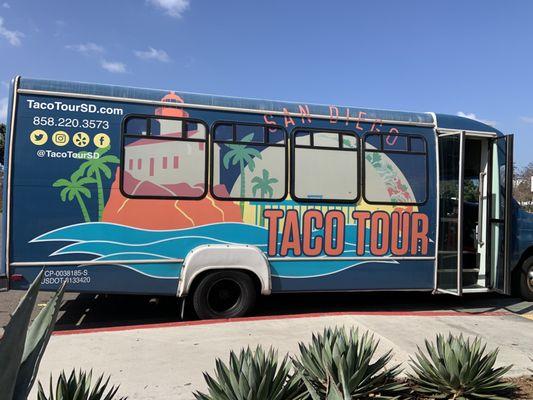 Taco tour bus