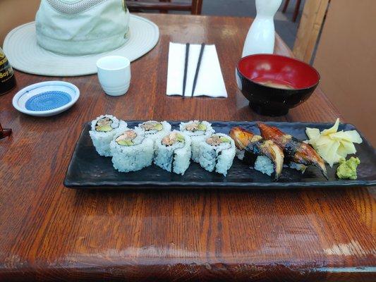 Valencia roll and unagi