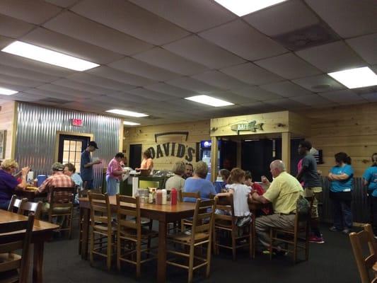 Inside the main dining room.