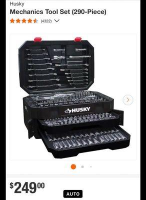 Husky 290 piece mechanic tool set