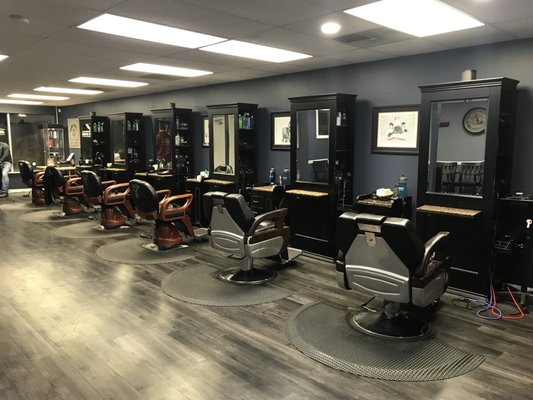 Large barber shop, pic taken during after hours appointment